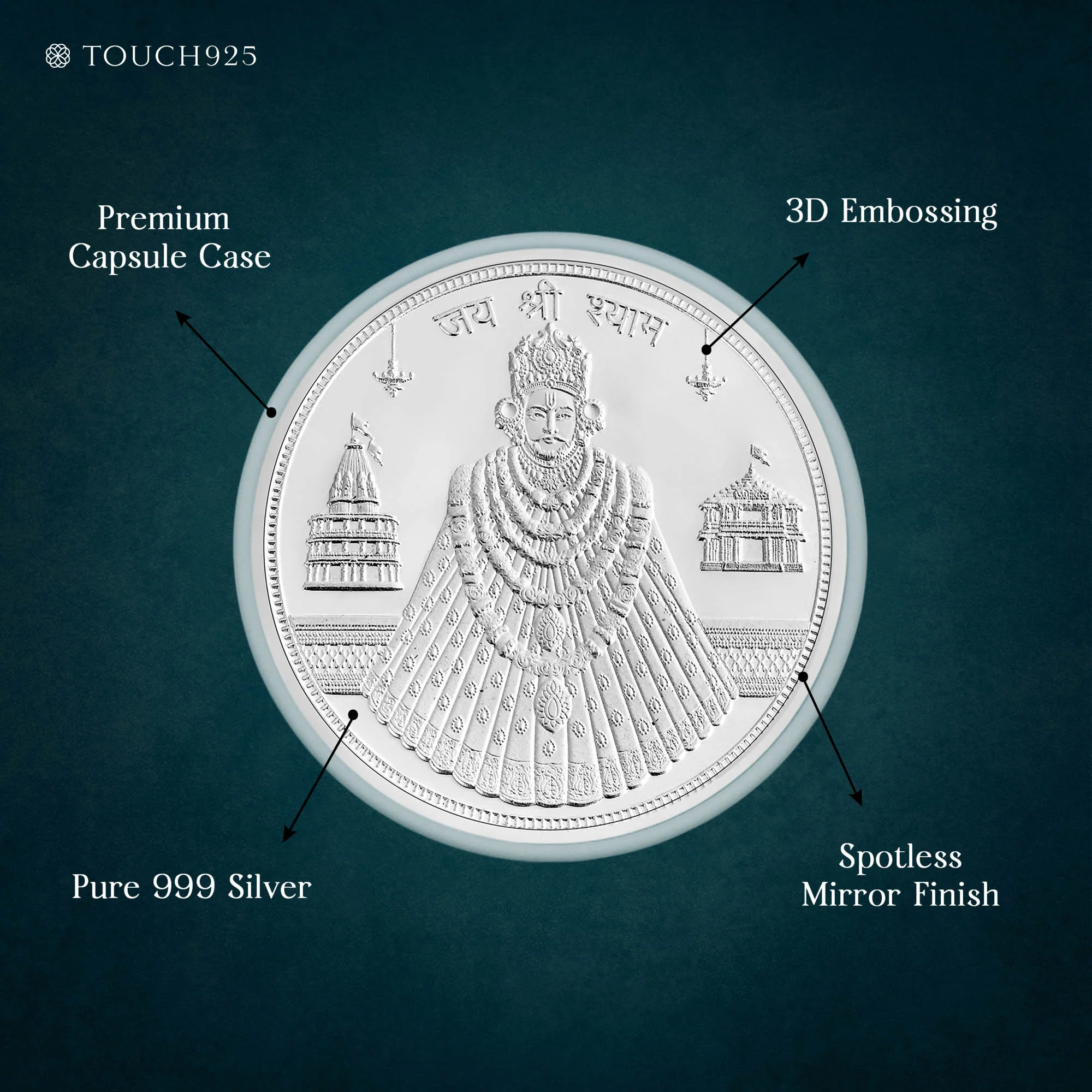 10g Shyam Baba Pure 999 Silver Coin - Image 4