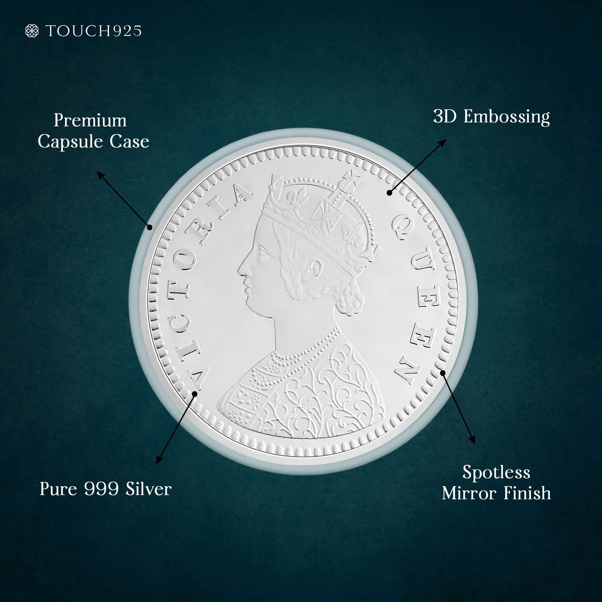 50g Queen Victoria Pure 999 Silver Coin - Image 4