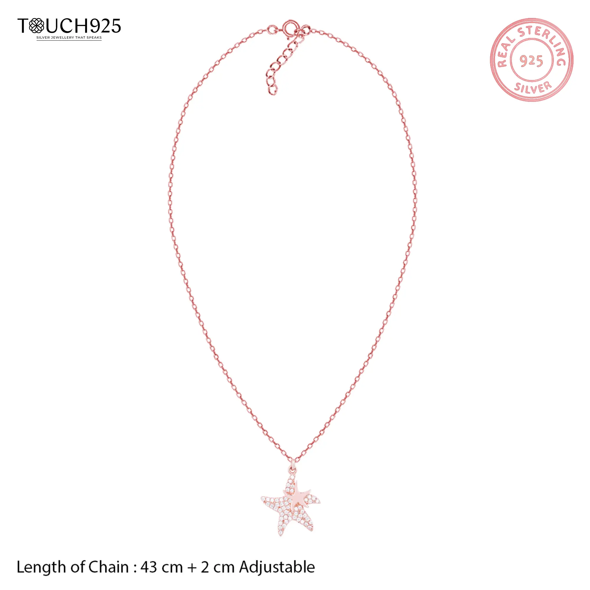 Rose Gold Star Serenity Chain Locket - Image 5