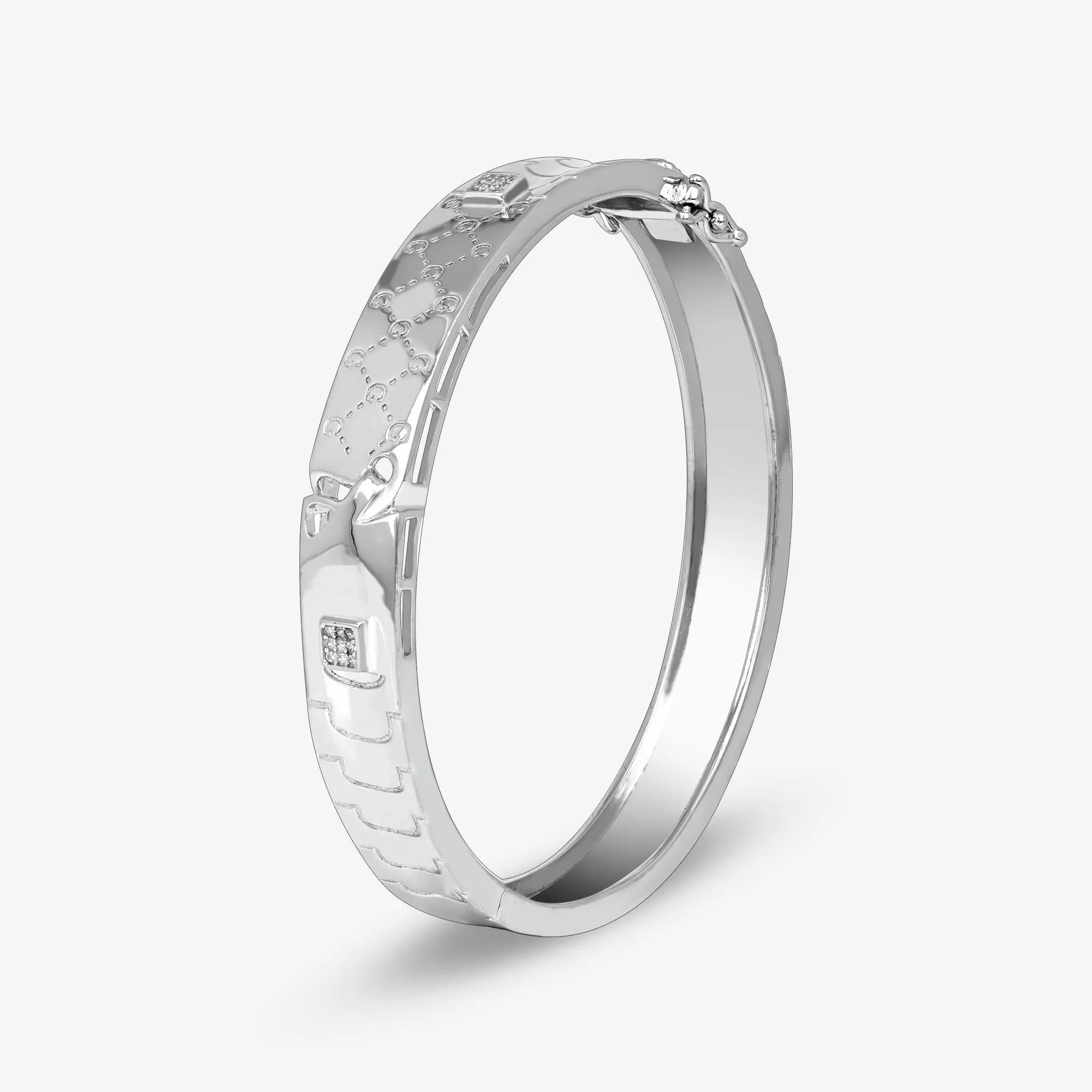 Silver Crisscross Kada - Image 4