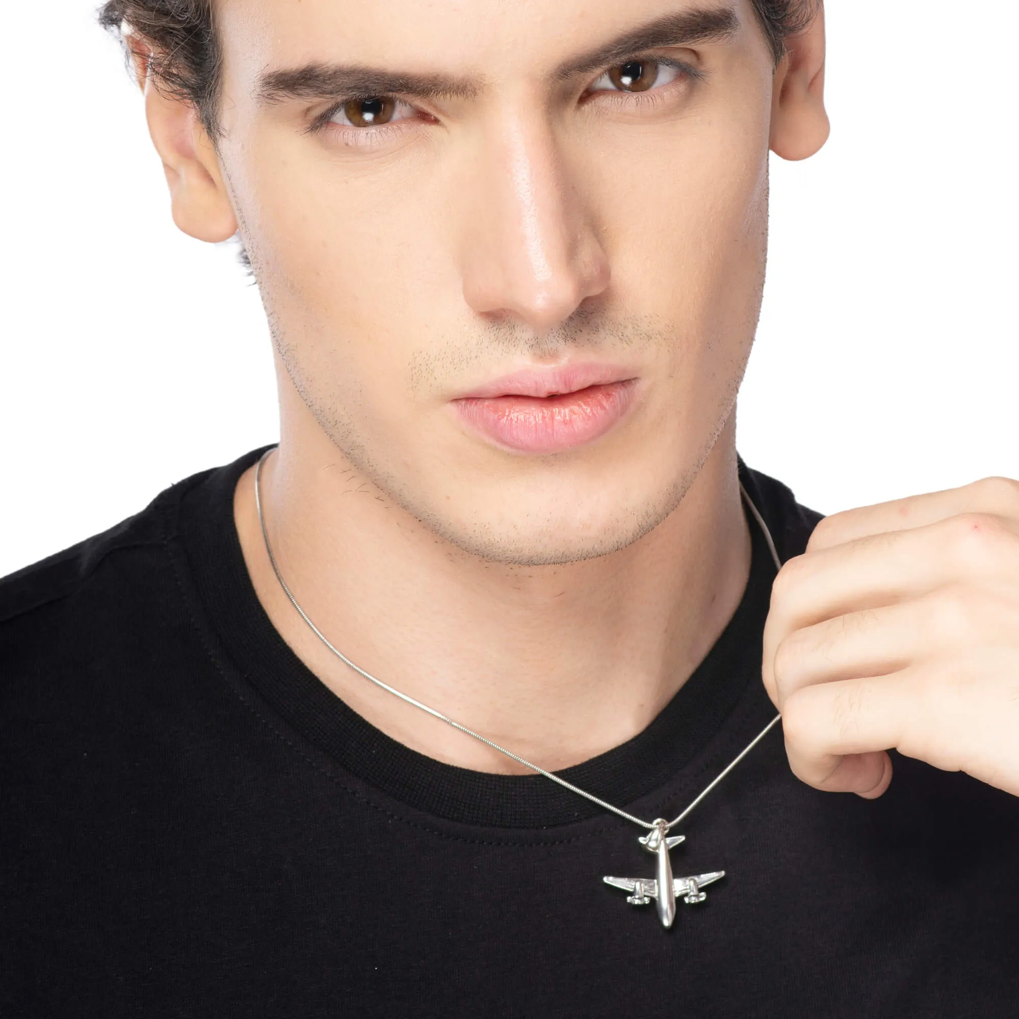 Sky-bound Air Plane Silver Locket - Image 3