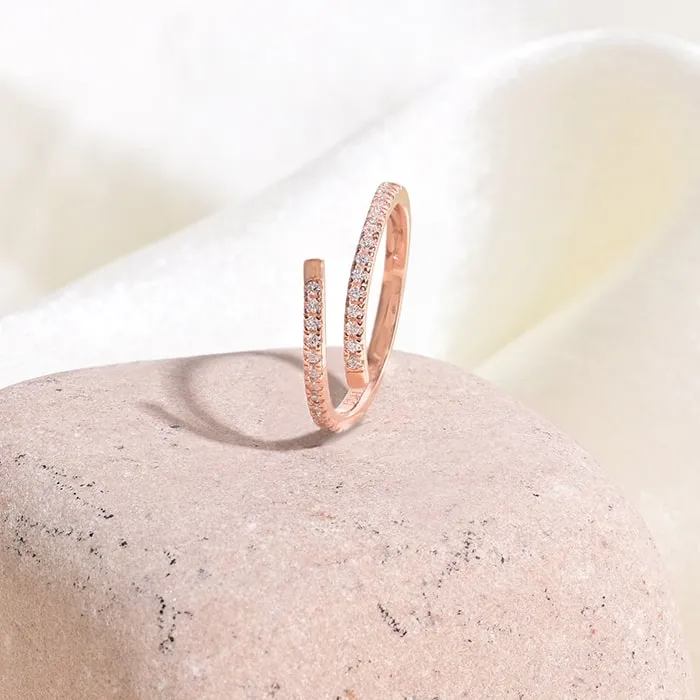 Twin Swirl Harmony Ring - Image 8