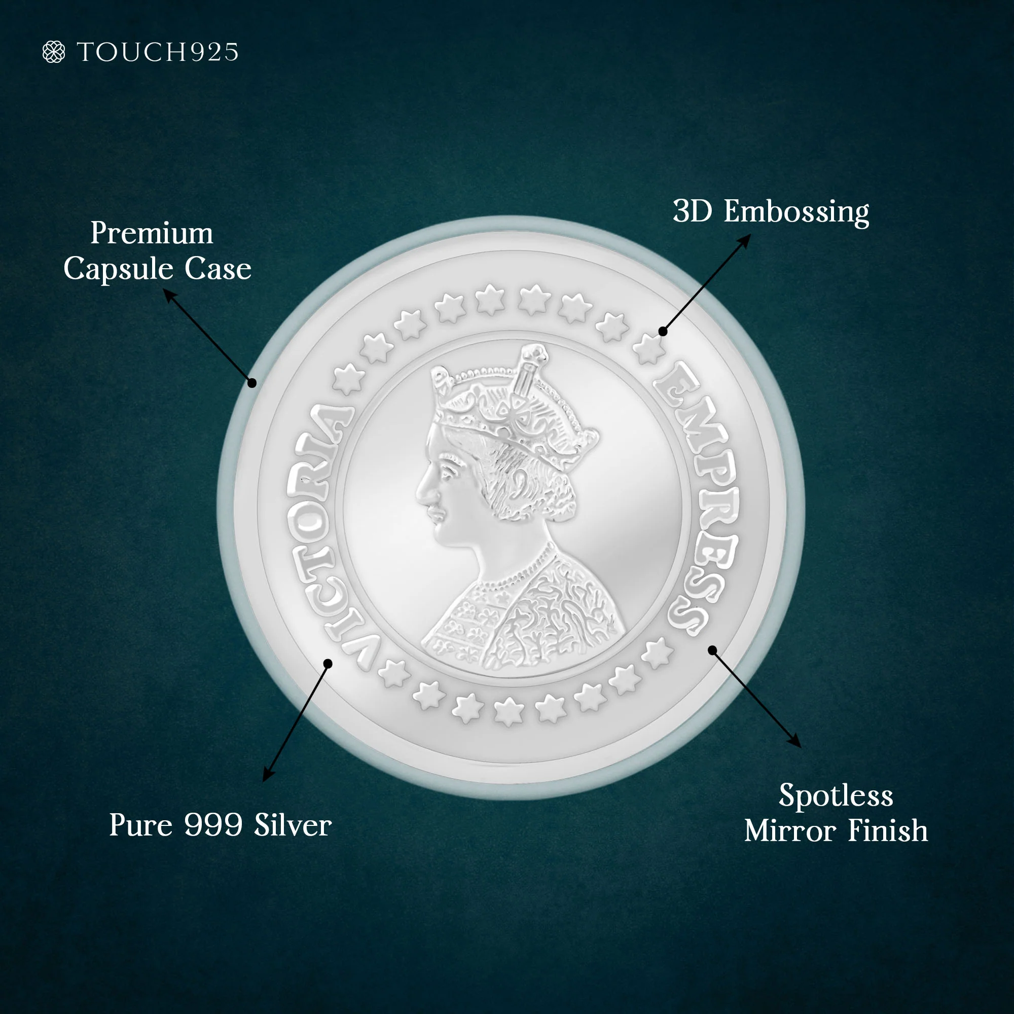 10g Victoria Empress 999 Silver Coin - Image 4