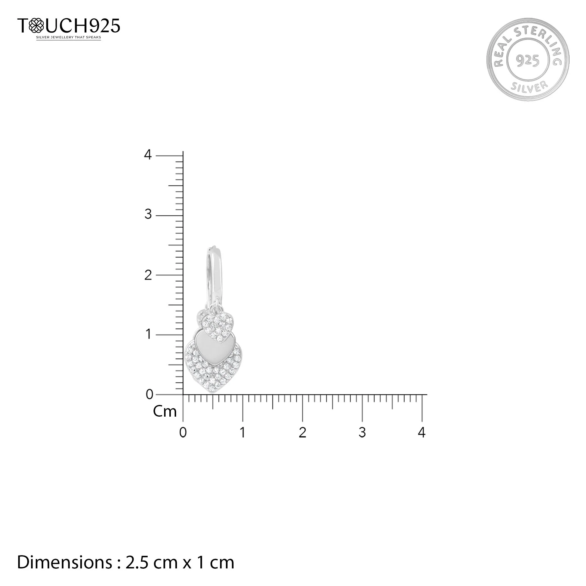 White Stone Charm Shaped Silver Bali - Image 5